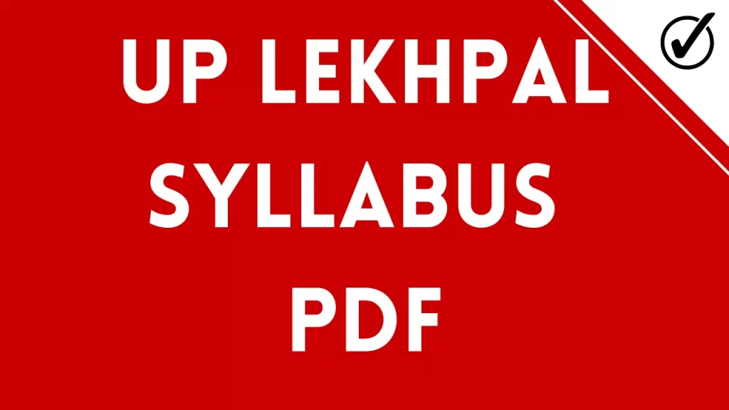 UP Lekhpal Syllabus pdf