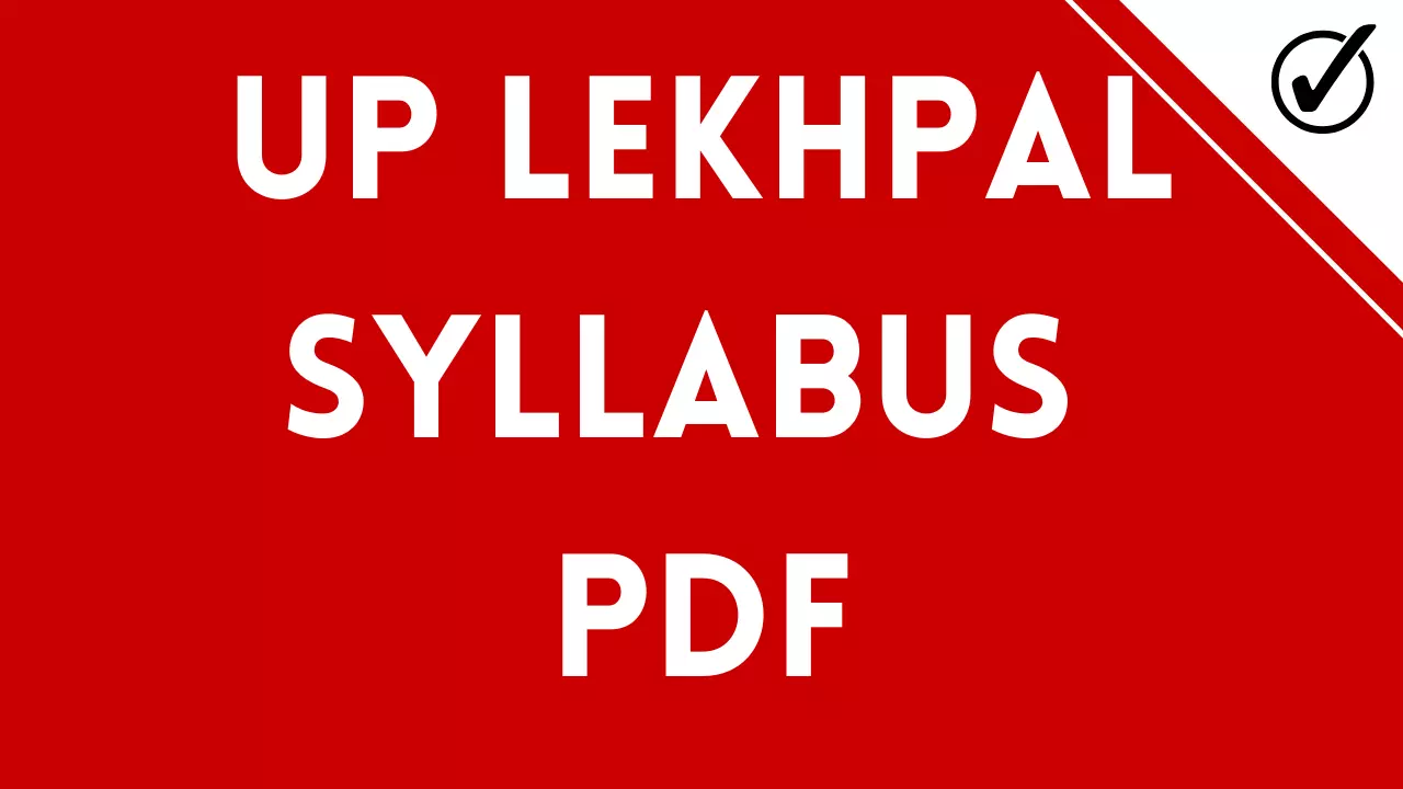 UP Lekhpal Syllabus pdf