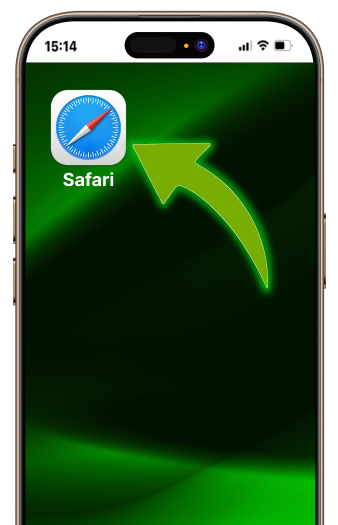 Safari browser icon on iOS