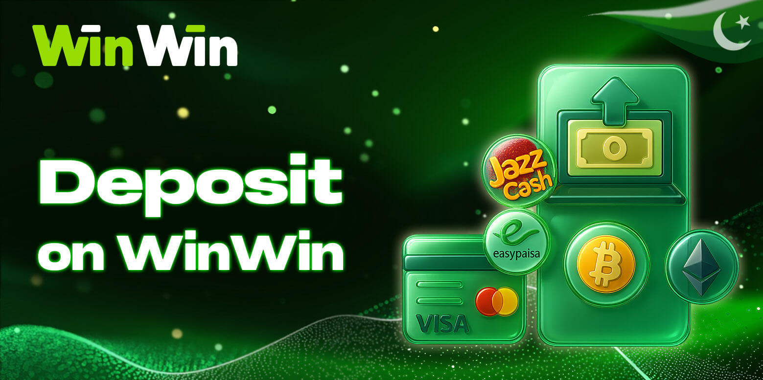 WinWin deposit methods in Pakistan: JazzCash, Easypaisa, Visa & MasterCard, Bitcoin, Ethereum, and other cryptocurrencies